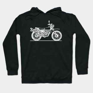 XL250 Motorcycle White Sketch Art Hoodie